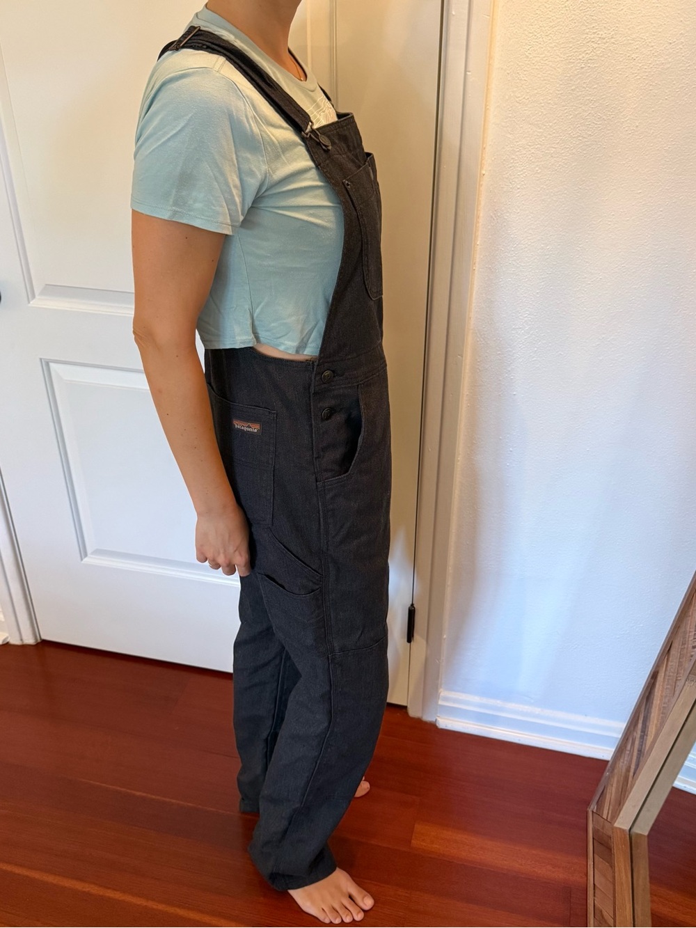 Patagonia Black Denim Overalls Like New - Picture 7 of 7